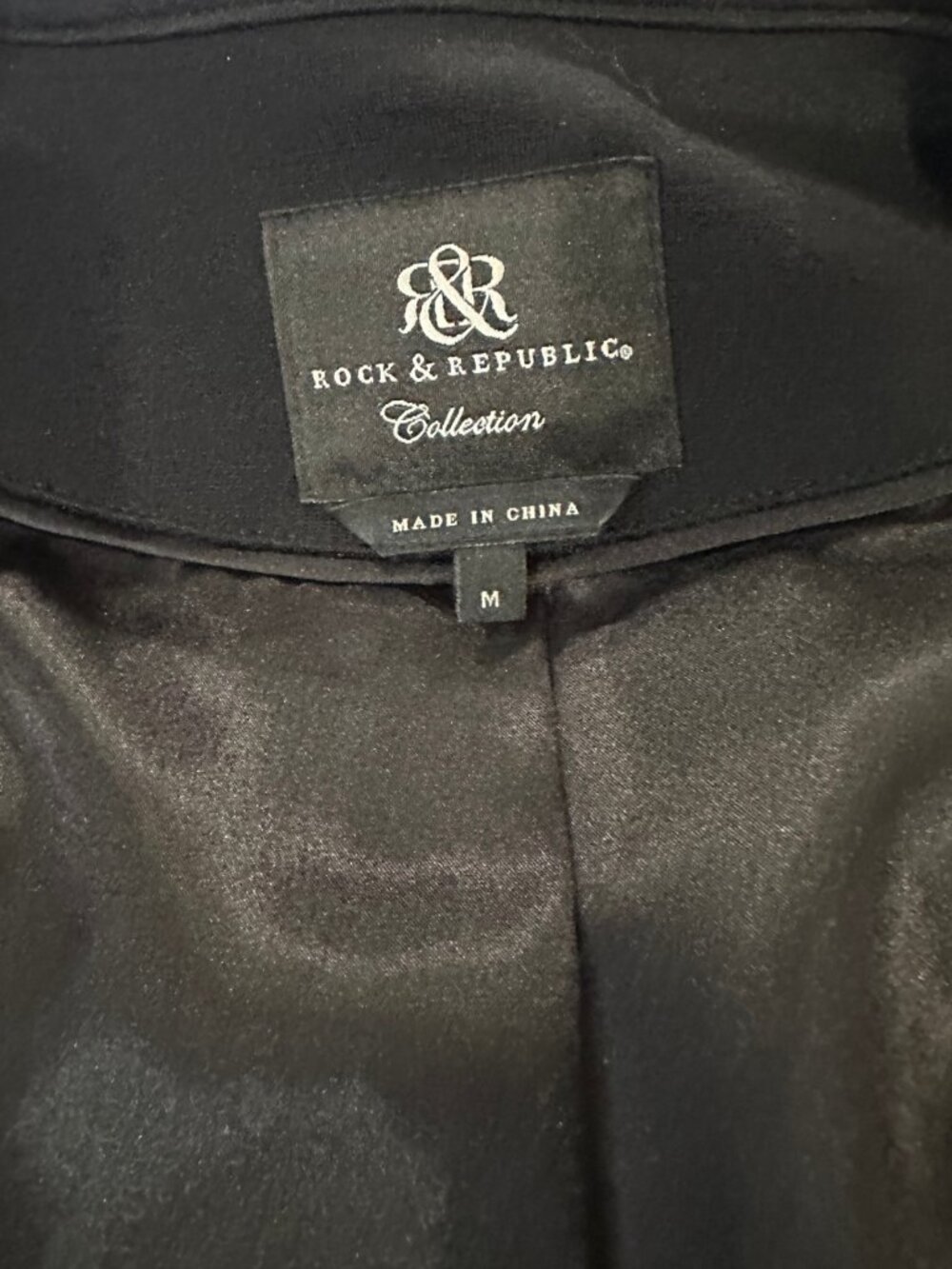 Rock & Republic Collection | Y2K Moto Jacket | Black | Size M - Picture 10 of 15